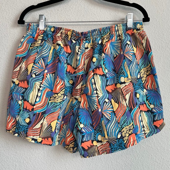 Patagonia Baggies Women’s 5 inch Shorts Subtidal Blue Multicolor Print Medium - Picture 2 of 7